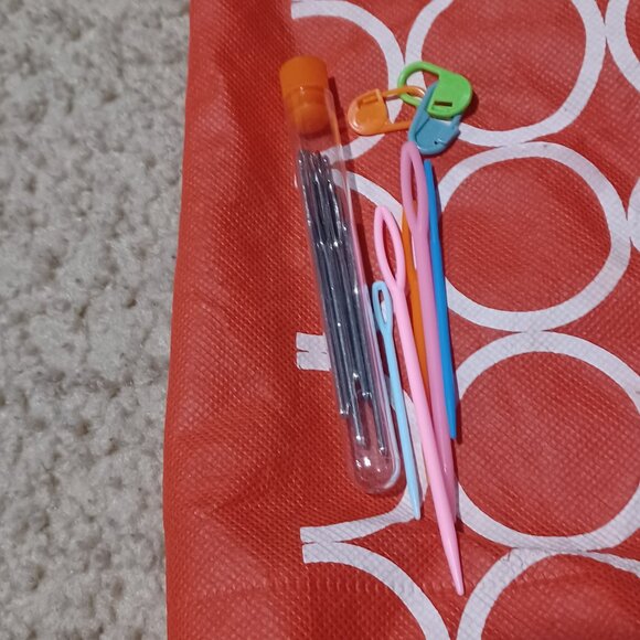 SENSATIONS Rainbow Boucle Yarn, NWT w/ Crochet Hooks - Picture 2 of 6